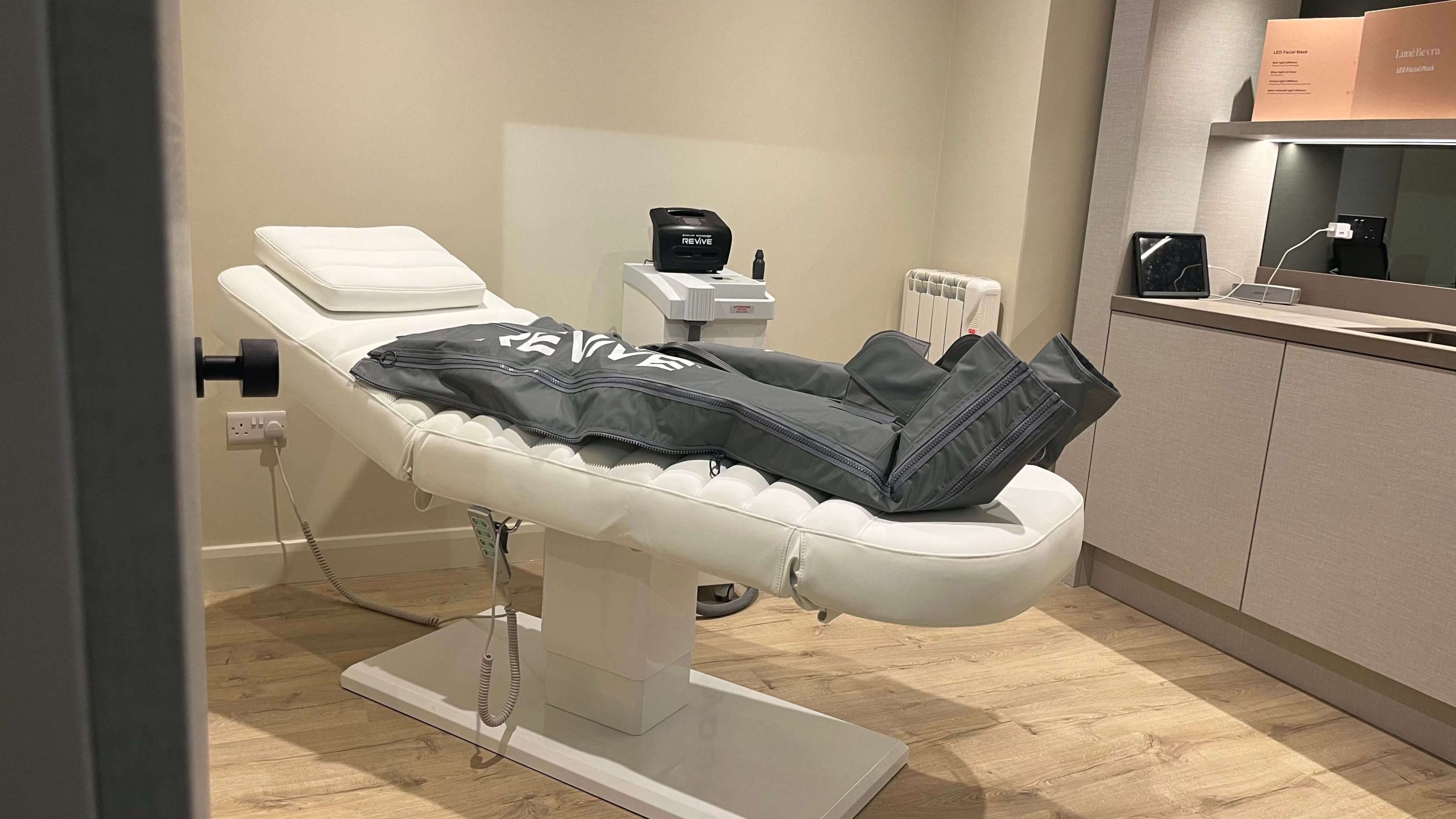 Lymphatic therapy equipment inside Brysk recovery studio