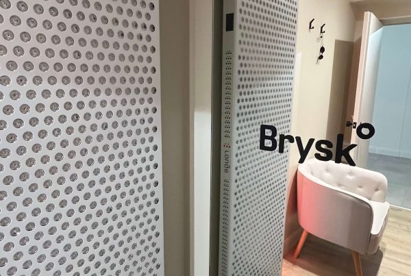 Red light therapy environment at Brysk Manchester