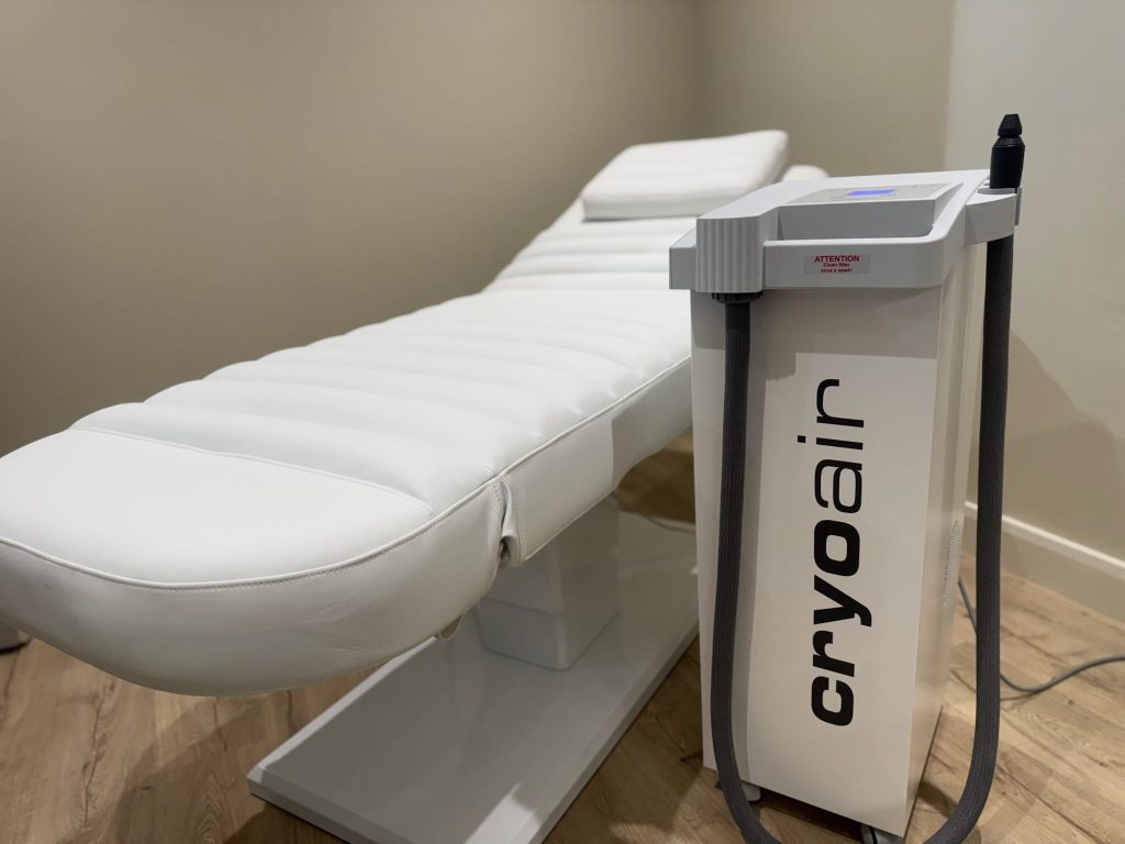 Localised cryotherapy machine at Brysk recovery studio